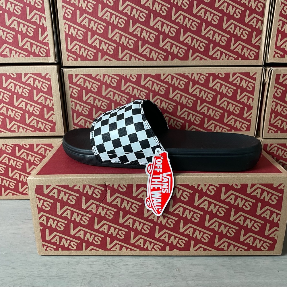 Men’s checkered vans slides size 11 (men’s)